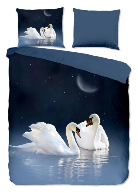 Pure Dekbedovertrek "Share" - Blauw - (240x220 cm) - 100% Polyester