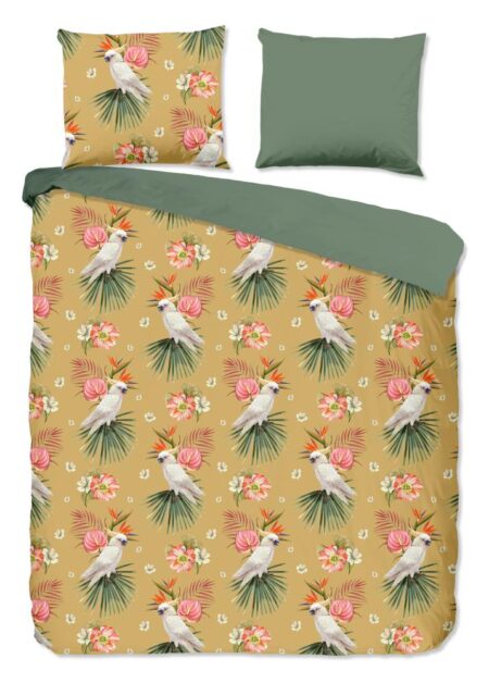 Pure Dekbedovertrek "Kakatoe" - Geel - (200x220 cm) - 100% Polyester
