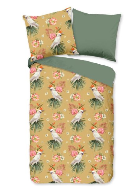 Pure Dekbedovertrek "Kakatoe" - Geel - (135x200 cm) - 100% Polyester