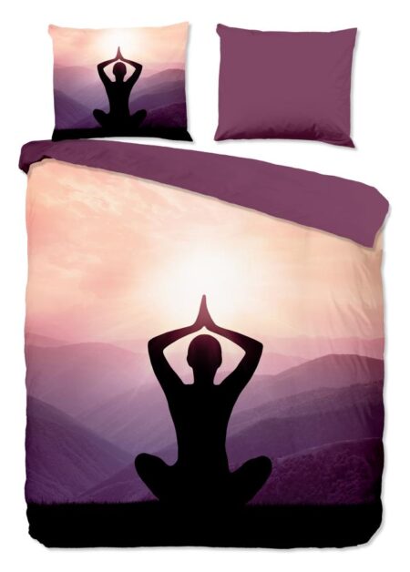 Pure Dekbedovertrek "Yoga" - Paars - (240x220 cm) - 100% Polyester