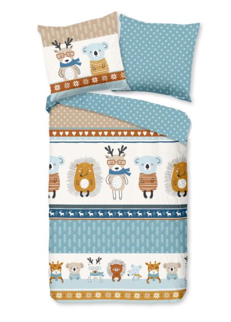 Good Morning Kinderdekbedovertrek "Woodland" - Multi - (135x200 cm) - 100% Katoen