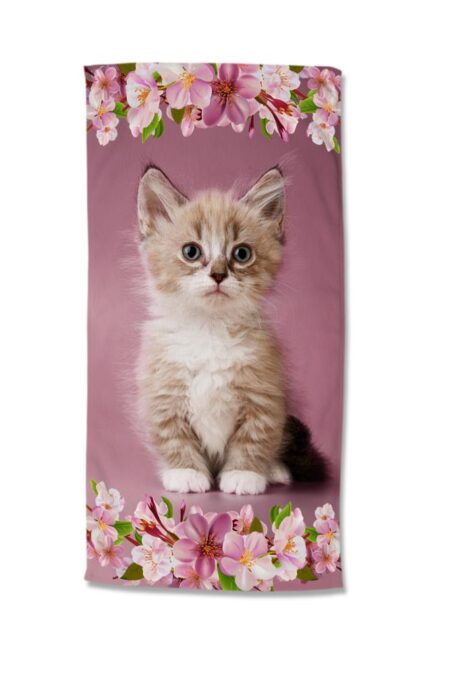 Good Morning Kinderstrandlaken "Look" - Roze - (75x150 cm) - 100% Polyester