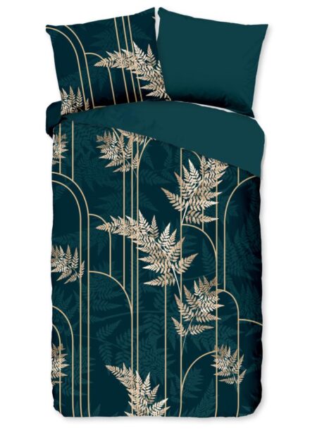 Pure Dekbedovertrek "Malak" - Groen - (140x220 cm) - 100% Polyester