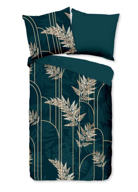 Pure Dekbedovertrek "Malak" - Groen - (155x220 cm) - 100% Polyester