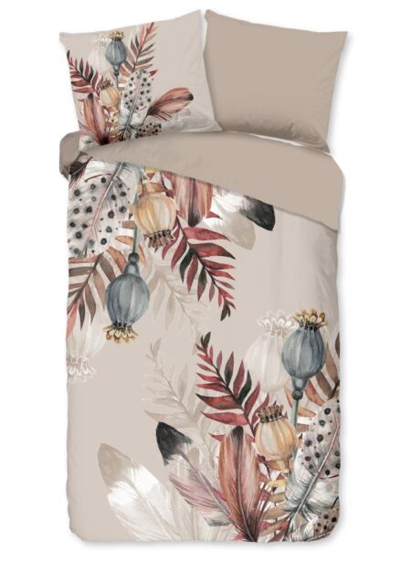 Pure Dekbedovertrek "Famm" - Bruin - (140x220 cm) - 100% Polyester
