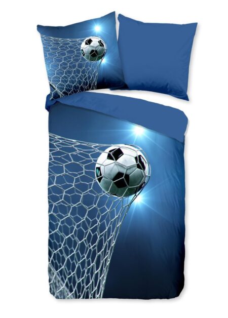 Pure Kinderdekbedovertrek "Fans" - Blauw - (135x200 cm) - 100% Polyester