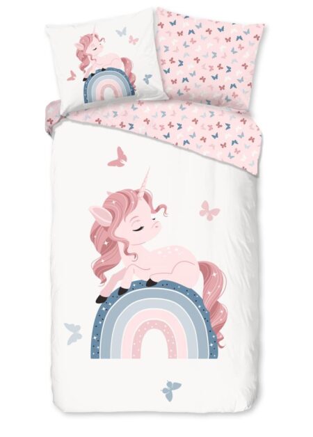 Good Morning Kinderdekbedovertrek "Fiby" - Wit - (140x200/220 cm) - 100% Katoen
