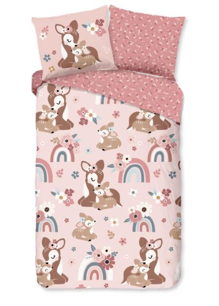 Good Morning Kinderdekbedovertrek "Bibi" - Roze - (140x220 cm) - 100% Katoen