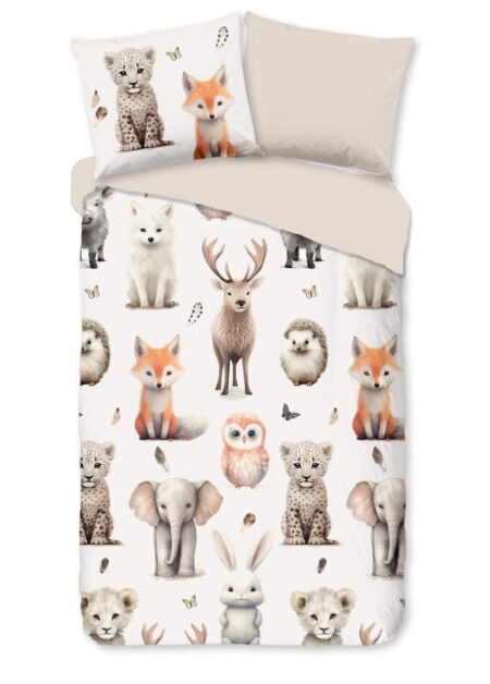 Good Morning Kinderdekbedovertrek "Sven" - Wit - (140x220 cm) - 100% Katoen