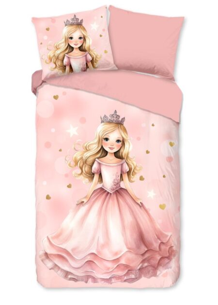 Good Morning Kinderdekbedovertrek "Amelie" - Roze - (140x220 cm) - 100% Katoen