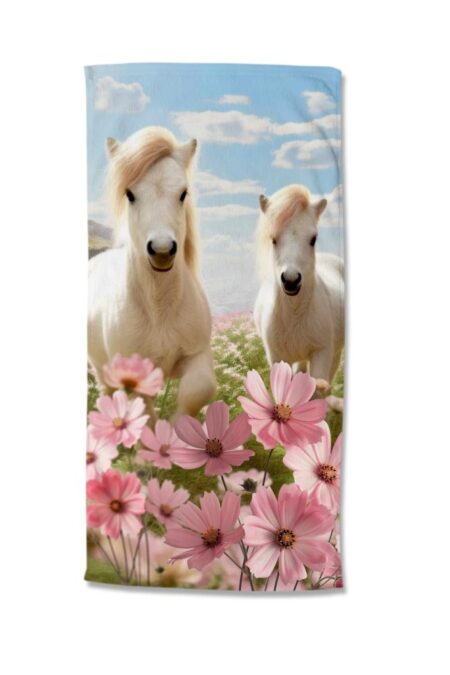 Good Morning Kinderstrandlaken "Philou" - Roze - (75x150 cm) - 100% Polyester
