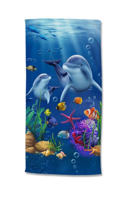 Good Morning Kinderstrandlaken "Mare" - Blauw - (75x150 cm) - 100% Polyester