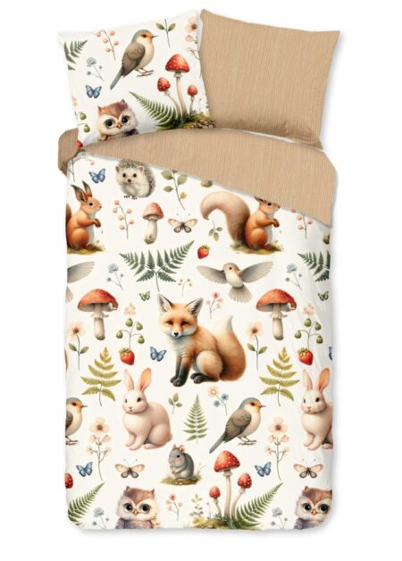 Good Morning Kinderdekbedovertrek "Moss" - Multi - (140x220 cm) - 100% Katoen