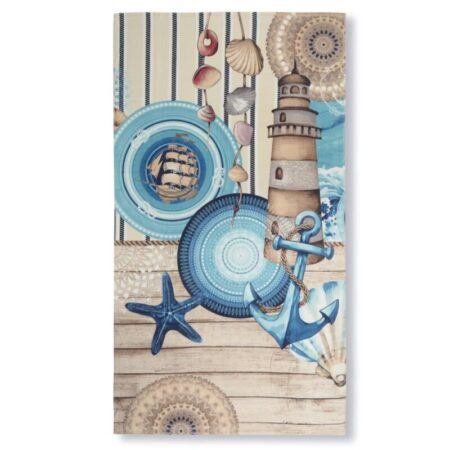 HIP Strandlaken "Aldiana" - Blauw - (100x180 cm) - 100% Katoen