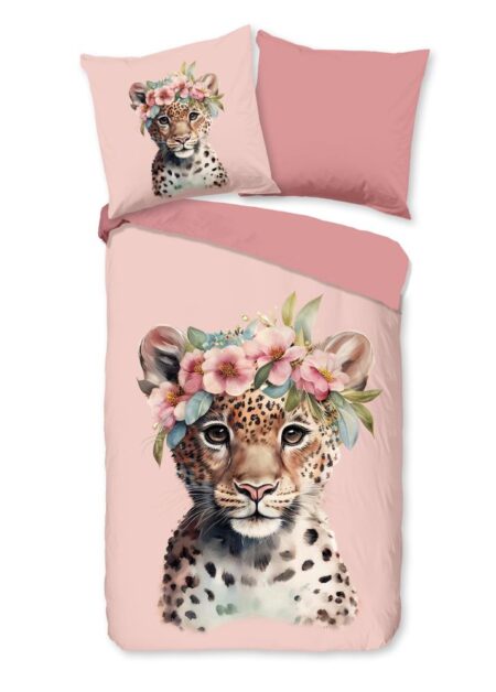 Good Morning Kinderdekbedovertrek "Kiran" - Roze - (135x200 cm) - 100% Katoen