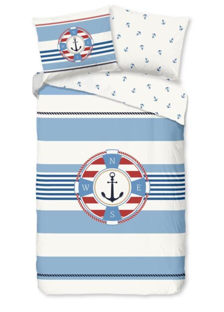 Pure Dekbedovertrek "Selin" - Blauw - (140x220 cm) - 100% Polyester