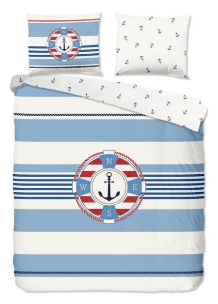 Pure Dekbedovertrek "Selin" - Blauw - (200x220 cm) - 100% Polyester