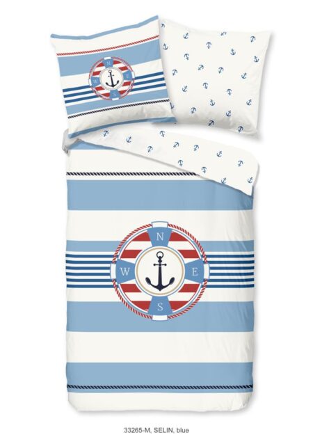 Pure Dekbedovertrek "Selin" - Blauw - (155x220 cm) - 100% Polyester