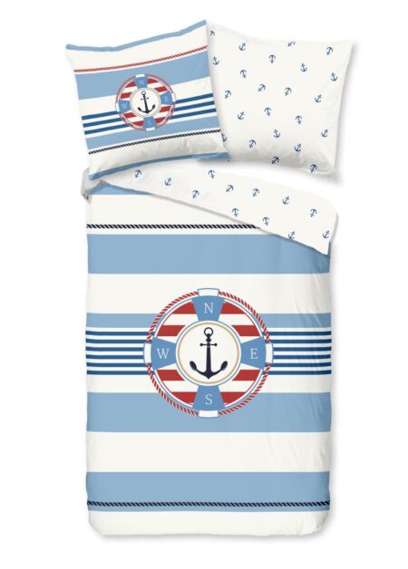 Pure Dekbedovertrek "Selin" - Blauw - (200x200 cm) - 100% Polyester