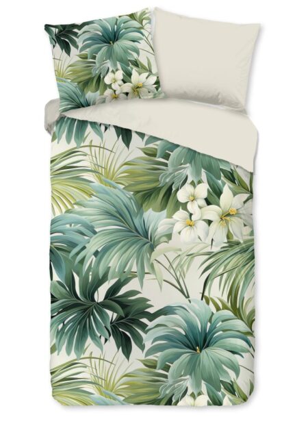 Pure Dekbedovertrek "Virna" - Groen - (140x220 cm) - 100% Polyester