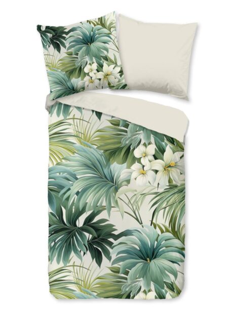 Pure Dekbedovertrek "Virna" - Groen - (155x220 cm) - 100% Polyester