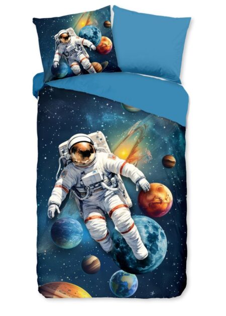 Pure Kinderdekbedovertrek "Saros" - Blauw - (140x220 cm) - 100% Polyester