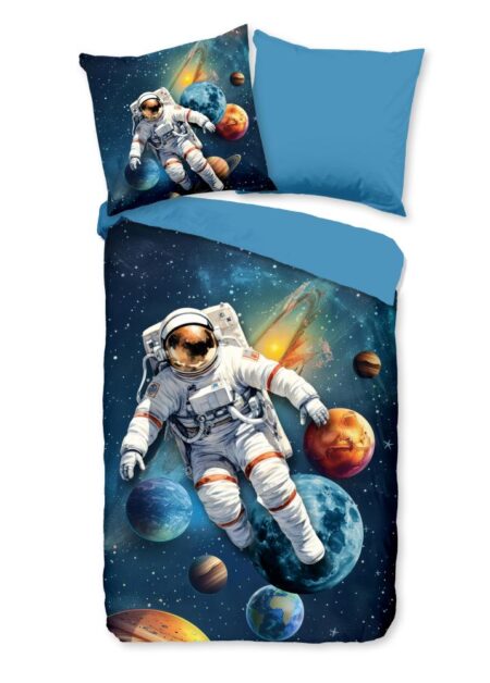 Pure Kinderdekbedovertrek "Saros" - Blauw - (135x200 cm) - 100% Polyester