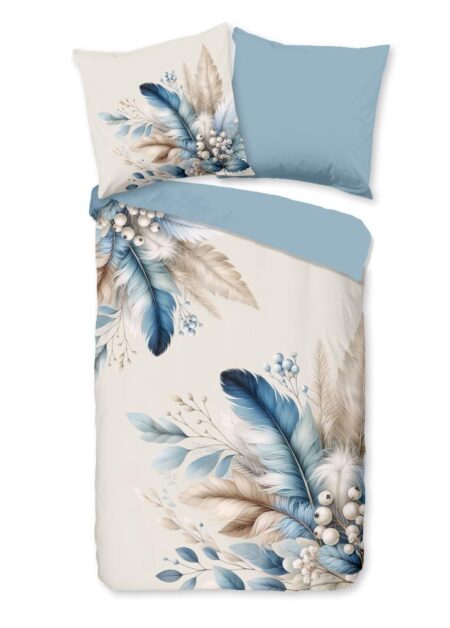 Pure Dekbedovertrek "Alva" - Blauw - (155x220 cm) - 100% Polyester