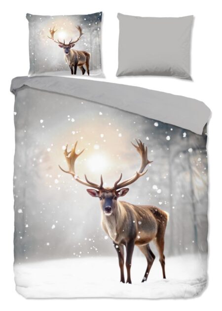 Pure Dekbedovertrek "Jeppe" - Grijs - (200x220 cm) - 100% Polyester