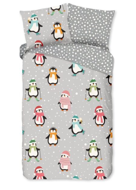 Good Morning Kinderdekbedovertrek "Liam" - Grijs - (140x220 cm) - 100% Katoen