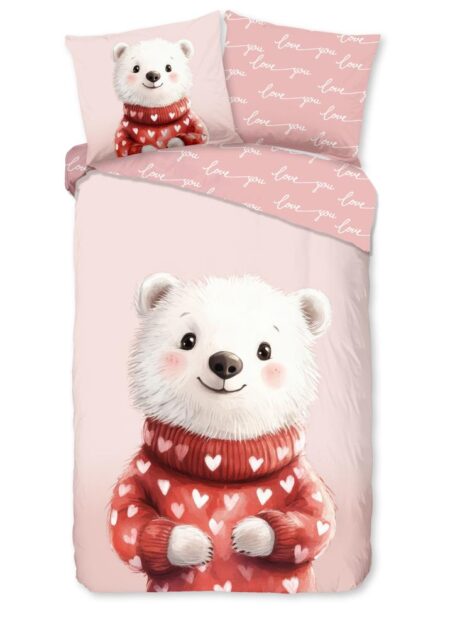 Good Morning Kinderdekbedovertrek "Perdy" - Roze - (140x220 cm) - 100% Katoen