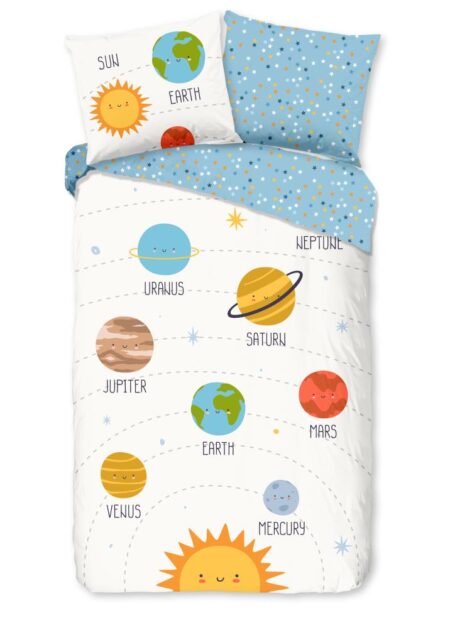 Good Morning Kinderdekbedovertrek "Astra" - Wit - (140x220 cm) - 100% Katoen
