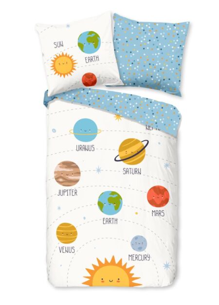 Good Morning Kinderdekbedovertrek "Astra" - Wit - (135x200 cm) - 100% Katoen