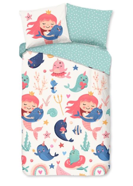 Good Morning Kinderdekbedovertrek "Silvie" - Blauw - (140x220 cm) - 100% Katoen