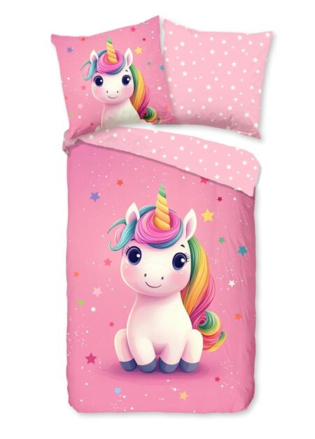 Good Morning Kinderdekbedovertrek "Daya" - Roze - (155x220 cm) - 100% Katoen