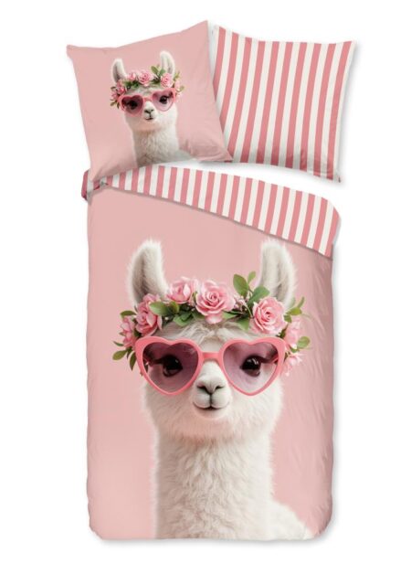 Pure Kinderdekbedovertrek "Moni" - Roze - (135x200 cm) - 100% Polyester