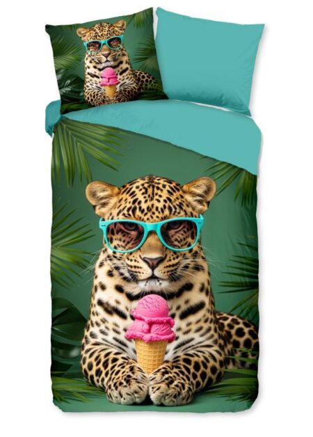 Pure Kinderdekbedovertrek "Chill" - Groen - (140x220 cm) - 100% Polyester