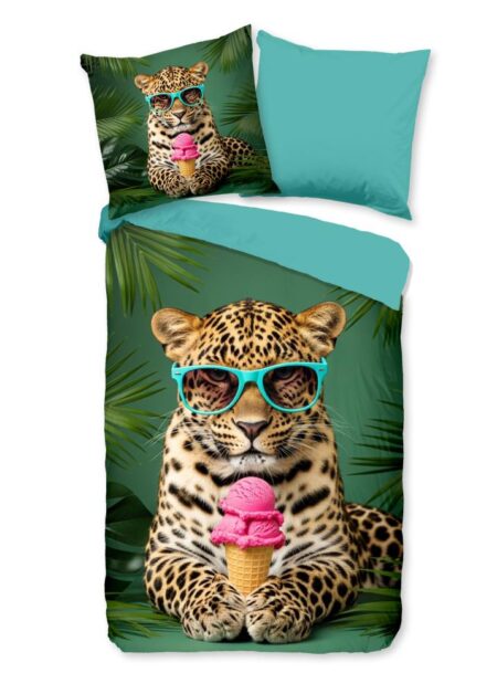 Pure Kinderdekbedovertrek "Chill" - Groen - (135x200 cm) - 100% Polyester