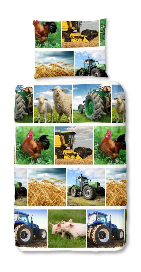 Good Morning Kinderdekbedovertrek "Agri" - Multi - (140x200 cm) - 100% Katoen