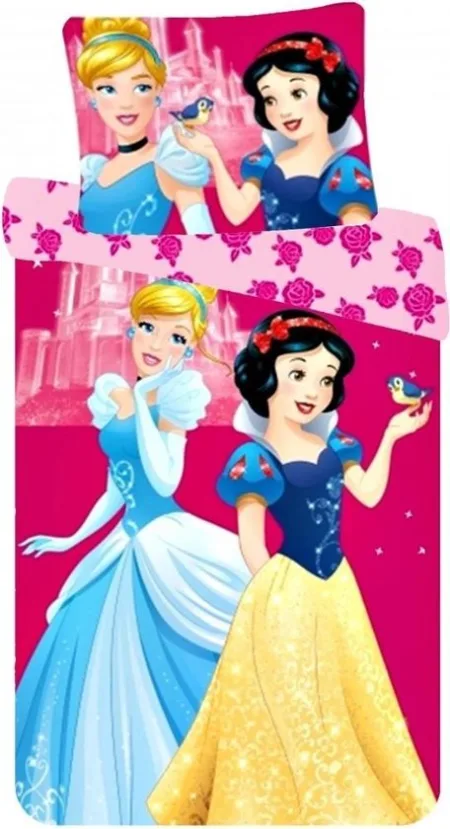 Disney Princess Peuterdekbedovertrek Assepoester en sneeuwwitje 90 x 140 cm - Katoen
