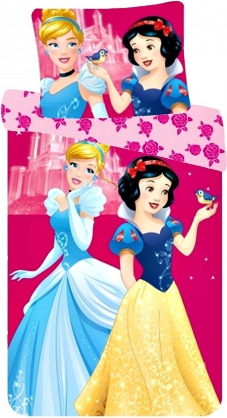 Disney Princess Peuterdekbedovertrek Assepoester en sneeuwwitje 90 x 140 cm - Katoen