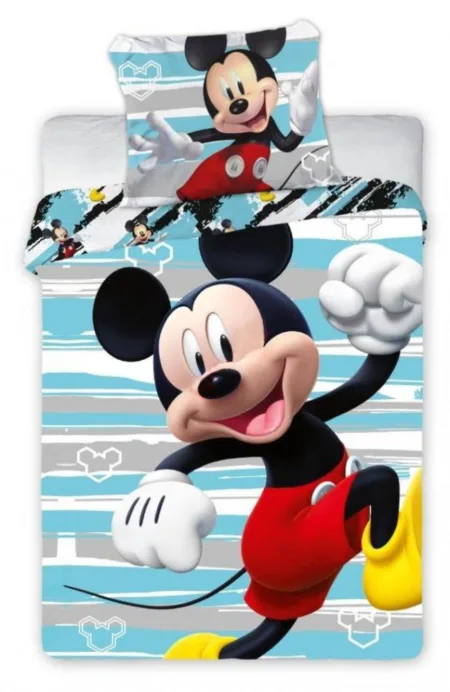 Disney dekbedovertrek  Mickey Mouse Happy 100 x 135 cm blauw