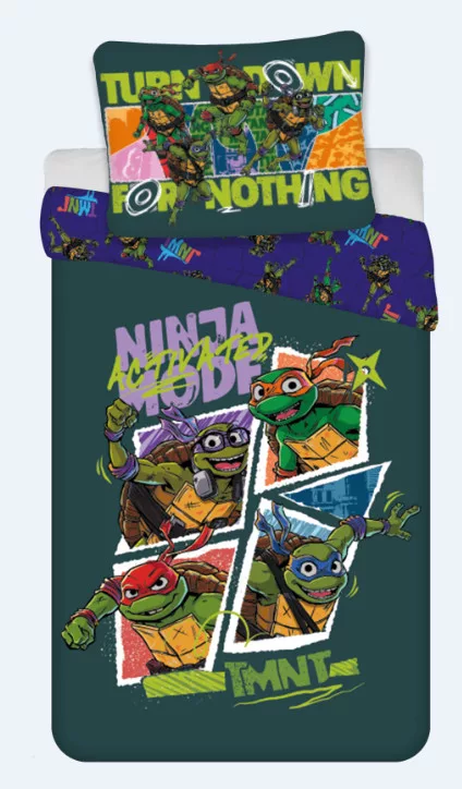Ninja Turtles dekbedovertrek  100 x 135 cm Katoen