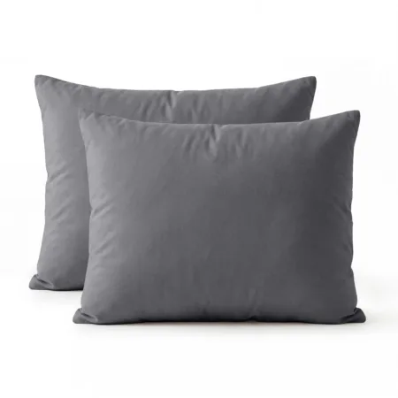 Primaviera Deluxe Lazy Kussensloop Percale 2Pack Antraciet 60 x 70 cm