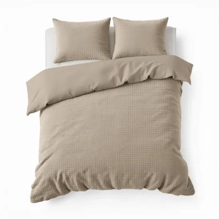 Sleeptime Check Teddy Taupe 240 x 200/220 cm
