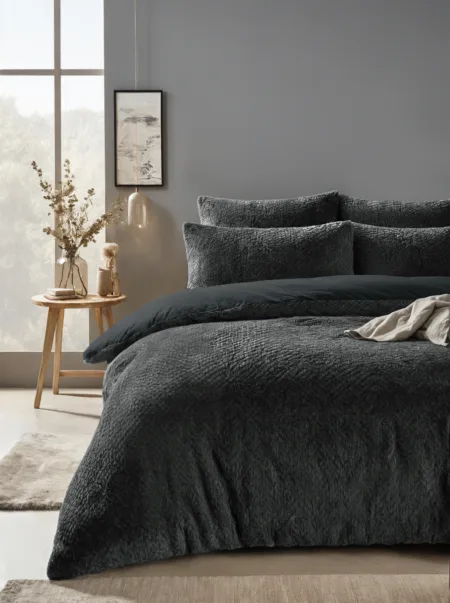 Sleeptime Fur Teddy Antraciet 200 x 200/220 cm