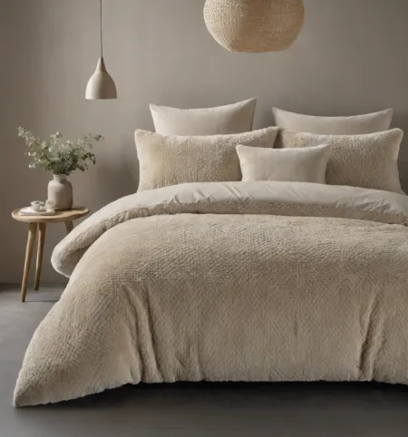 Sleeptime Fur Teddy Taupe 240 x 200/220 cm