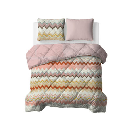 Sleeptime Lazy Dekbed Lizzy Beige/Roze 240 x 220 Met Kussenslopen cm