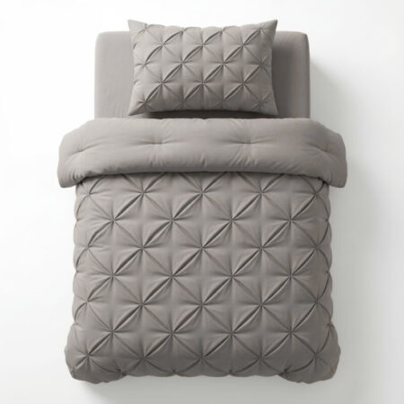 Sleeptime Lazy Dekbed Pintuck Taupe/Grijs 140 x 200 cm
