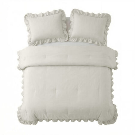 Sleeptime Lazy Dekbed Ruffles Gebroken Wit 240 x 200 cm